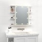 vidaXL Mueble con espejo y luces LED blanco 70x16,5x60 cm vidaXL Mueble con espejo y luces LED blanco 70x16,5x60 cm