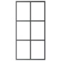 vidaXL Puerta corredera ESG vidrio y aluminio negra 102x205 cm vidaXL Puerta corredera ESG vidrio y aluminio negra 102x205 cm