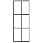 vidaXL Puerta corredera ESG vidrio y aluminio negra 76x205 cm vidaXL Puerta corredera ESG vidrio y aluminio negra 76x205 cm