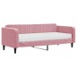 vidaXL Sofá cama con colchón terciopelo rosa 90x200 cm