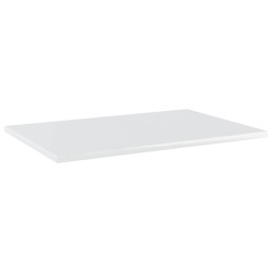 vidaXL Estante estantería 4uds contrachapada blanco brillo 60x40x1,5cm