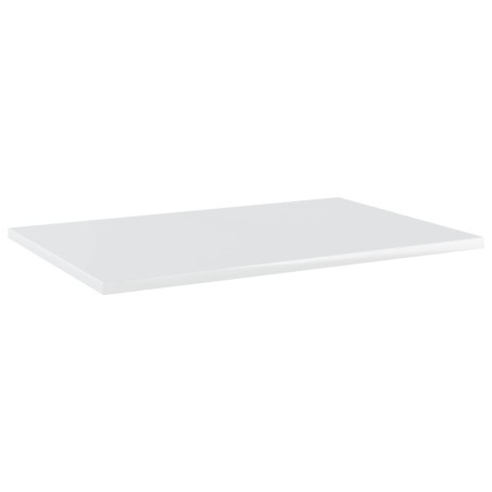 vidaXL Estante estantería 4uds contrachapada blanco brillo 60x40x1,5cm