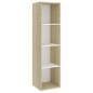 vidaXL Muebles de salón 2 pzas madera ingeniería blanco y roble Sonoma