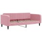 vidaXL Sofá cama con colchón terciopelo rosa 100x200 cm vidaXL Sofá cama con colchón terciopelo rosa 100x200 cm