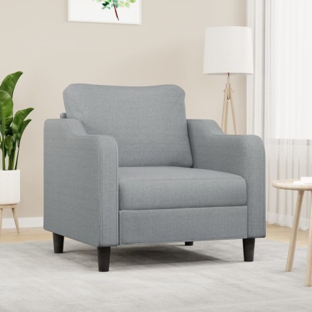 vidaXL Sillón de tela gris claro 60 cm