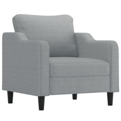 vidaXL Sillón de tela gris claro 60 cm