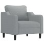 vidaXL Sillón de tela gris claro 60 cm vidaXL Sillón de tela gris claro 60 cm