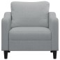 vidaXL Sillón de tela gris claro 60 cm vidaXL Sillón de tela gris claro 60 cm