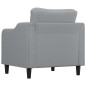 vidaXL Sillón de tela gris claro 60 cm vidaXL Sillón de tela gris claro 60 cm