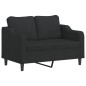 vidaXL Sofá de 2 plazas de tela negro 120 cm vidaXL Sofá de 2 plazas de tela negro 120 cm