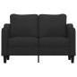 vidaXL Sofá de 2 plazas de tela negro 120 cm vidaXL Sofá de 2 plazas de tela negro 120 cm