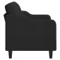 vidaXL Sofá de 2 plazas de tela negro 120 cm vidaXL Sofá de 2 plazas de tela negro 120 cm