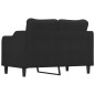 vidaXL Sofá de 2 plazas de tela negro 120 cm vidaXL Sofá de 2 plazas de tela negro 120 cm