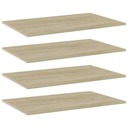vidaXL Estante estantería 4 uds contrachapada roble Sonoma 80x50x1,5cm