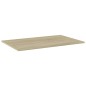 vidaXL Estante estantería 4 uds contrachapada roble Sonoma 80x50x1,5cm