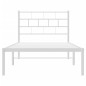 vidaXL Estructura de cama de metal con cabecero blanco 100x200 cm