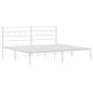 vidaXL Estructura de cama con cabecero metal blanca 200x200 cm vidaXL Estructura de cama con cabecero metal blanca 200x200 cm
