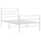 vidaXL Estructura cama metal con cabecero y pie cama blanca 80x200 cm vidaXL Estructura cama metal con cabecero y pie cama blanca 80x200 cm