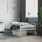 vidaXL Estructura cama metal cabecero y pie de cama blanca 100x190 cm vidaXL Estructura cama metal cabecero y pie de cama blanca 100x190 cm