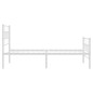 vidaXL Estructura cama metal cabecero y pie de cama blanca 100x190 cm vidaXL Estructura cama metal cabecero y pie de cama blanca 100x190 cm