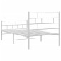 vidaXL Estructura cama metal cabecero y pie de cama blanca 100x190 cm vidaXL Estructura cama metal cabecero y pie de cama blanca 100x190 cm