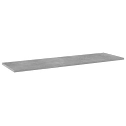 vidaXL Estante para estantería 4 uds madera gris hormigón 100x30x1,5cm