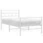 vidaXL Estructura cama metal con cabecero y pie cama blanca 107x203 cm vidaXL Estructura cama metal con cabecero y pie cama blanca 107x203 cm