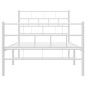 vidaXL Estructura cama metal con cabecero y pie cama blanca 107x203 cm vidaXL Estructura cama metal con cabecero y pie cama blanca 107x203 cm