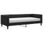vidaXL Sofá cama con colchón tela negro 90x200 cm vidaXL Sofá cama con colchón tela negro 90x200 cm