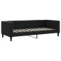 vidaXL Sofá cama con colchón tela negro 90x200 cm vidaXL Sofá cama con colchón tela negro 90x200 cm