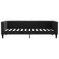 vidaXL Sofá cama con colchón tela negro 90x200 cm vidaXL Sofá cama con colchón tela negro 90x200 cm
