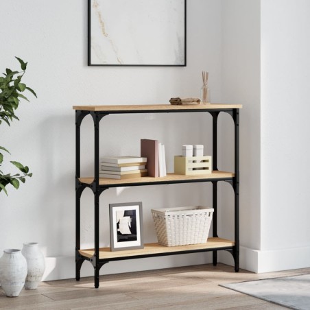 vidaXL Mesa consola madera de ingeniería roble Sonoma 75x22,5x75 cm