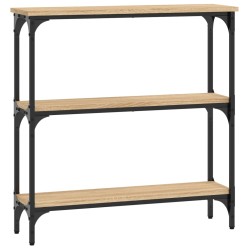 vidaXL Mesa consola madera de ingeniería roble Sonoma 75x22,5x75 cm