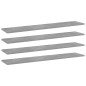 vidaXL Estante para estantería 4 uds madera gris hormigón 100x20x1,5cm vidaXL Estante para estantería 4 uds madera gris hormigón 100x20x1,5cm