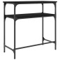 vidaXL Mesa consola madera de ingeniería negra 75x35,5x75 cm vidaXL Mesa consola madera de ingeniería negra 75x35,5x75 cm