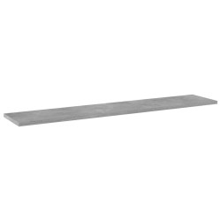 vidaXL Estante para estantería 4 uds madera gris hormigón 100x20x1,5cm