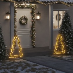 vidaXL Árbol de Navidad luces decorativas con estacas 115 LED 90 cm