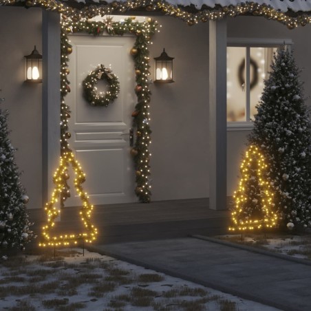vidaXL Árbol de Navidad luces decorativas con estacas 115 LED 90 cm