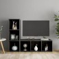 vidaXL Muebles de salón 2 piezas madera ingeniería gris brillo vidaXL Muebles de salón 2 piezas madera ingeniería gris brillo