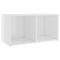vidaXL Muebles de salón 2 piezas madera de ingeniería blanco brillo