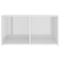 vidaXL Muebles de salón 2 piezas madera de ingeniería blanco brillo