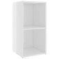 vidaXL Muebles de salón 2 piezas madera de ingeniería blanco brillo