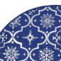 vidaXL Falda del árbol de Navidad de lujo con calcetín tela azul 122cm vidaXL Falda del árbol de Navidad de lujo con calcetín tela azul 122cm