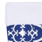 vidaXL Falda del árbol de Navidad de lujo con calcetín tela azul 122cm vidaXL Falda del árbol de Navidad de lujo con calcetín tela azul 122cm