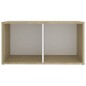 vidaXL Muebles de salón 4 pzas madera ingeniería blanco y roble Sonoma