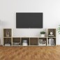 vidaXL Muebles de salón 3 piezas madera de ingeniería roble Sonoma