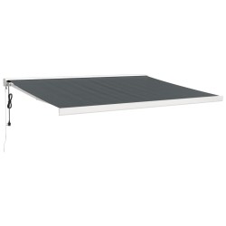 vidaXL Toldo retráctil aluminio y tela gris antracita 4,5x3 m