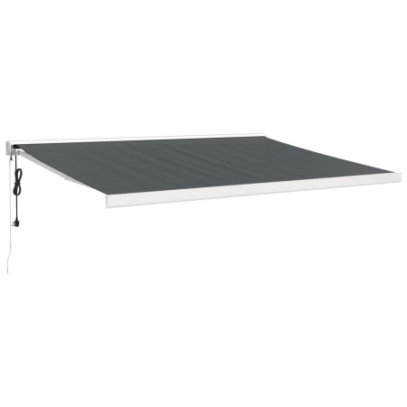 vidaXL Toldo retráctil aluminio y tela gris antracita 4,5x3 m