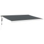 vidaXL Toldo retráctil aluminio y tela gris antracita 4,5x3 m vidaXL Toldo retráctil aluminio y tela gris antracita 4,5x3 m