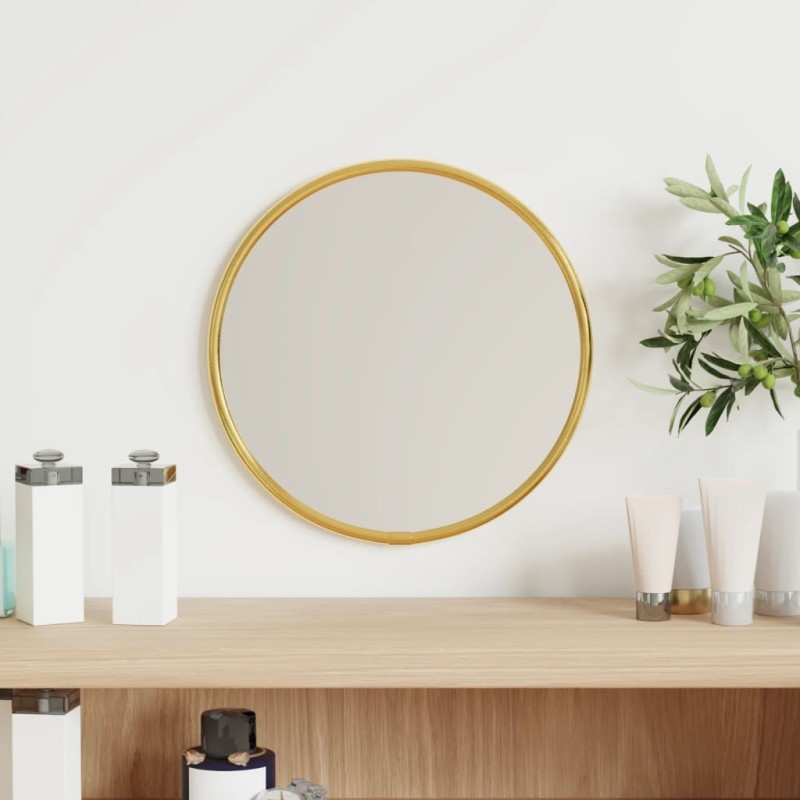 vidaXL Espejo de pared redondo dorado Ø20 cm vidaXL Espejo de pared redondo dorado Ø20 cm